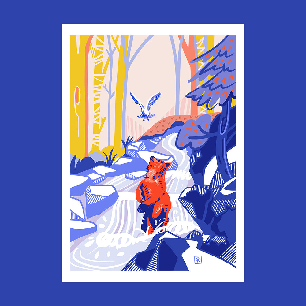 Le Grizzly et l'oiseau