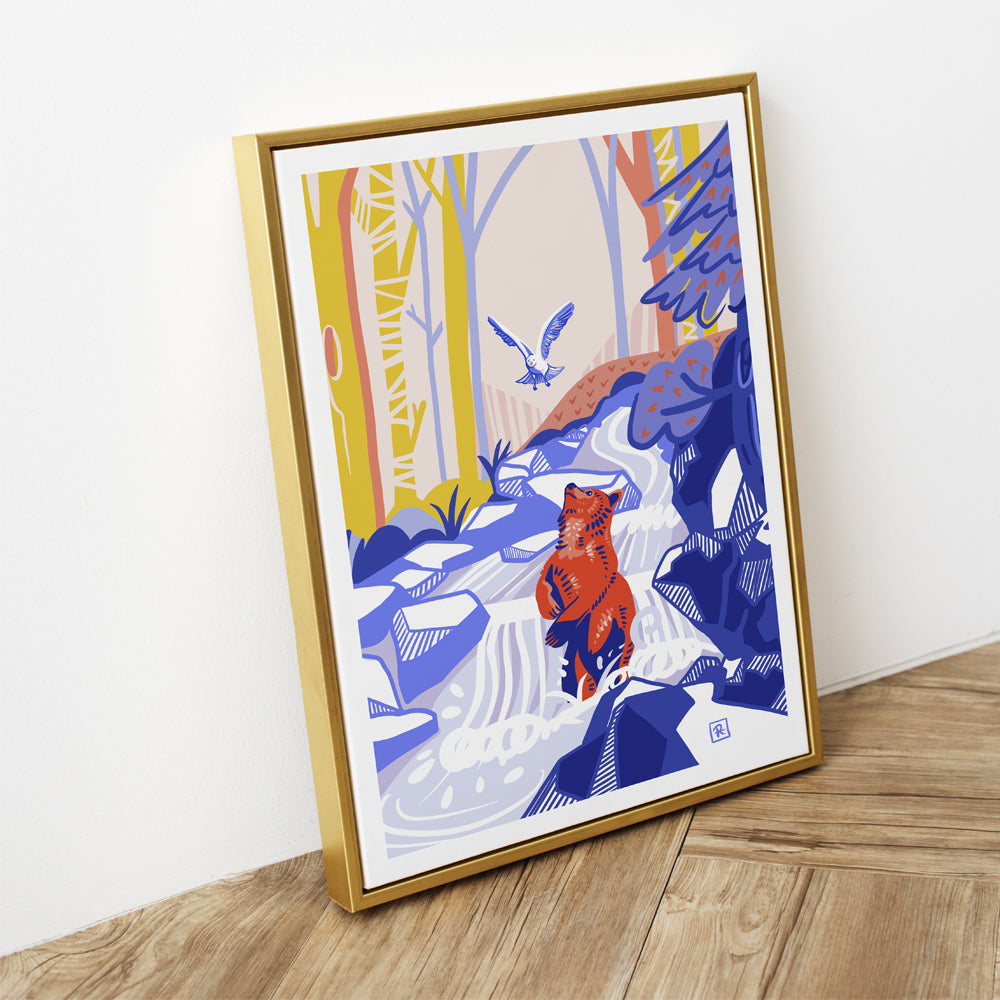 Le Grizzly et l'oiseau