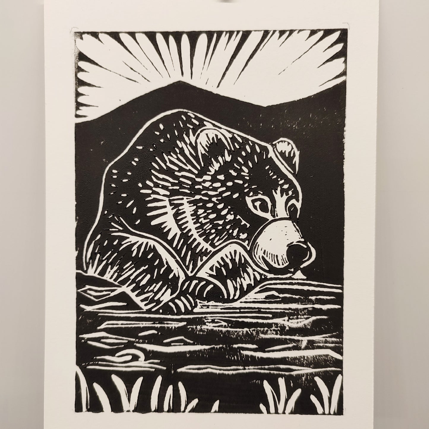Linogravure "Grizzly"